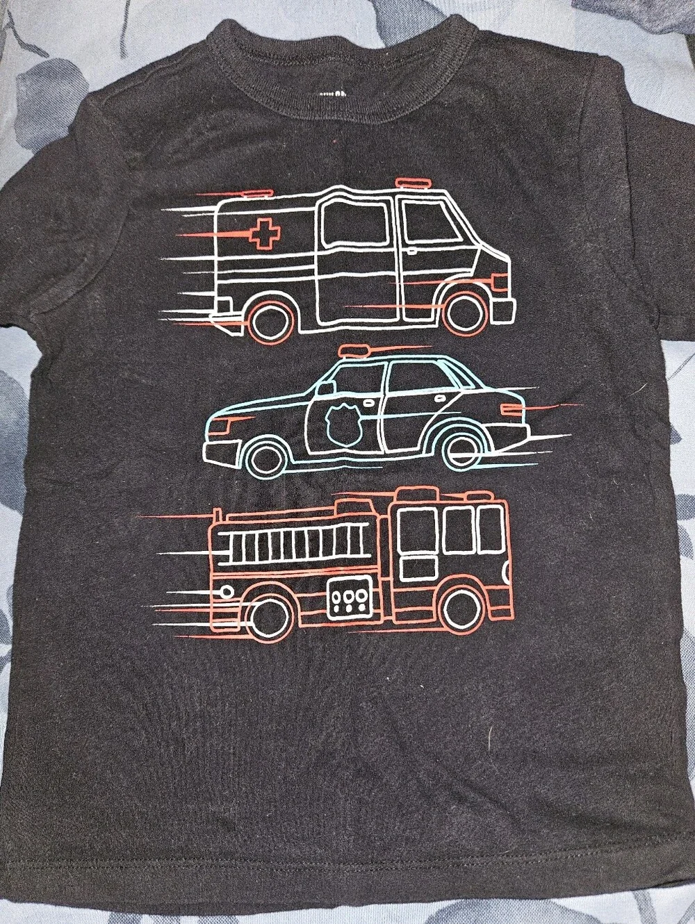 Children's Place Size 4T Bundle- Kids Rescue Vehicles Graphic Tees